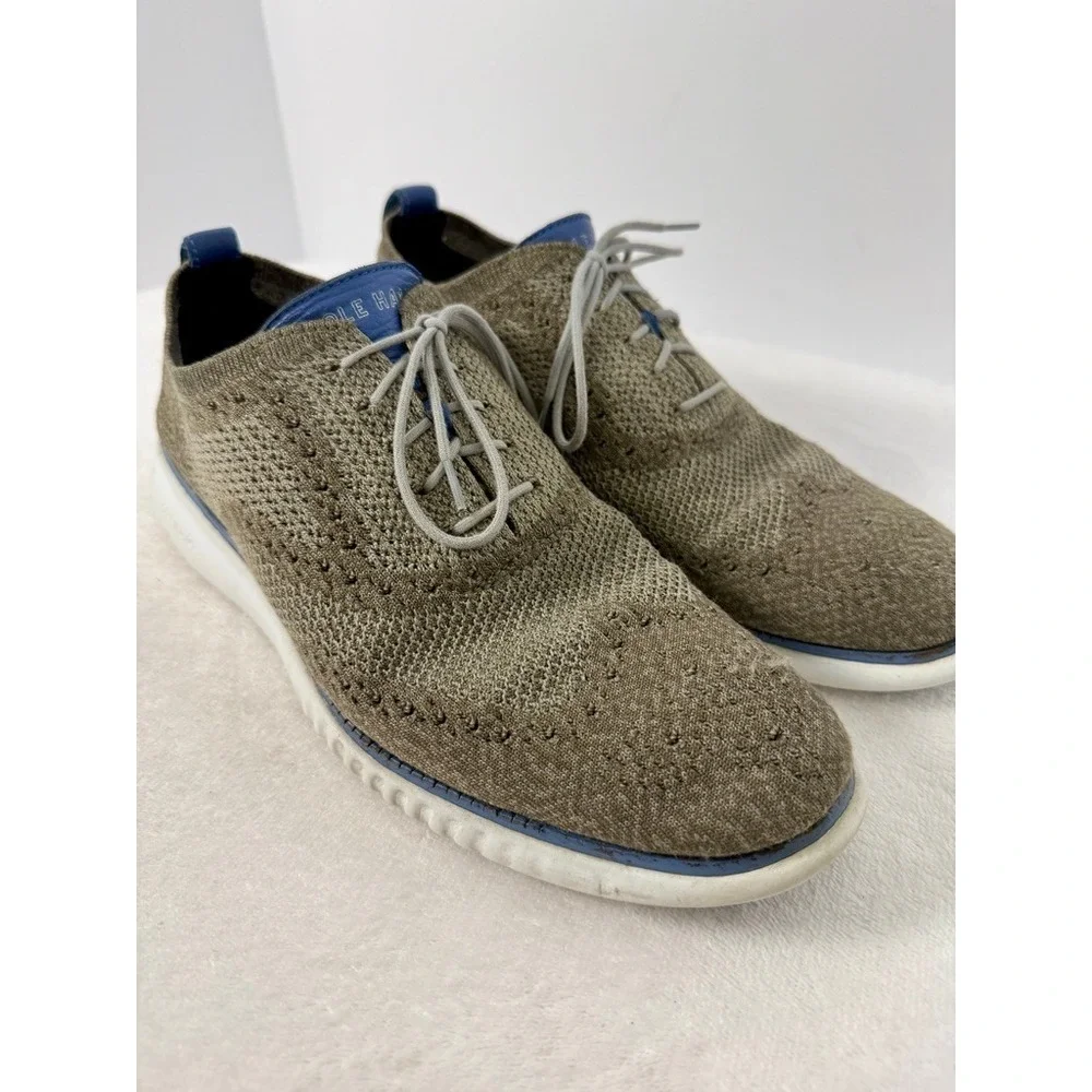 Cole Haan 2 ZERØGRAND Stitchlite Knit Sneakers Tan Gray Men's Size 10M